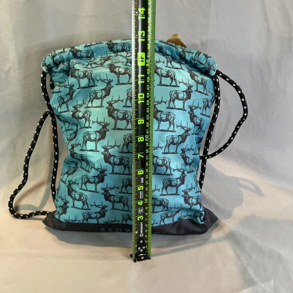 McGovern & Co Redwood National State Park Drawstring Bag Blue Elk Print Sackpack